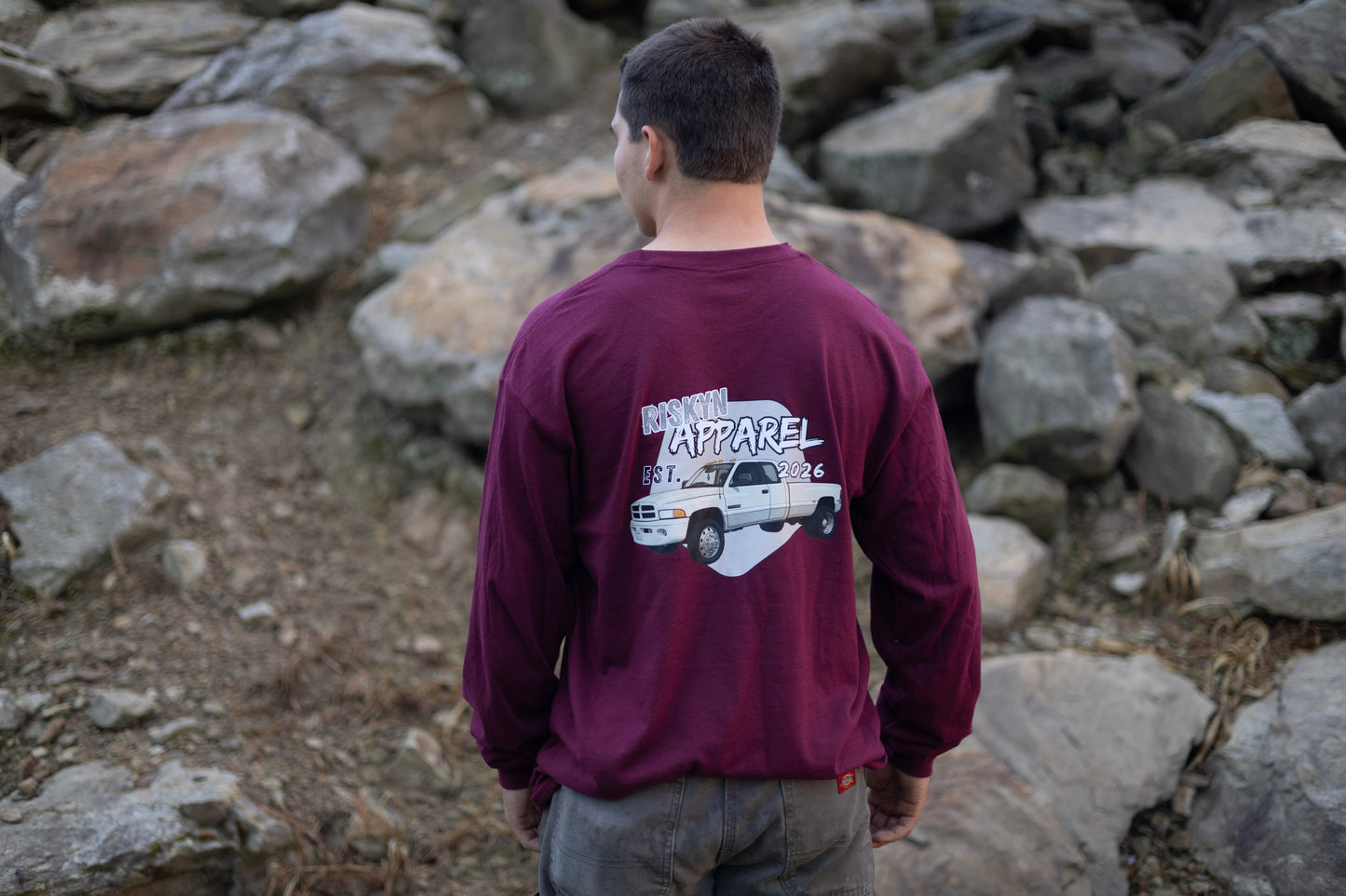 Maroon Long Sleeve Dodge shirt